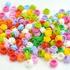 300PCS Round 1x1 with Flower Building Blocks 5 Petals Brick Particle Educational Toys Birthday Kid Gift