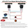 ATV UTV LED Turn Signal Light Kit Switch Relay Harness For Polaris Can Am Honda