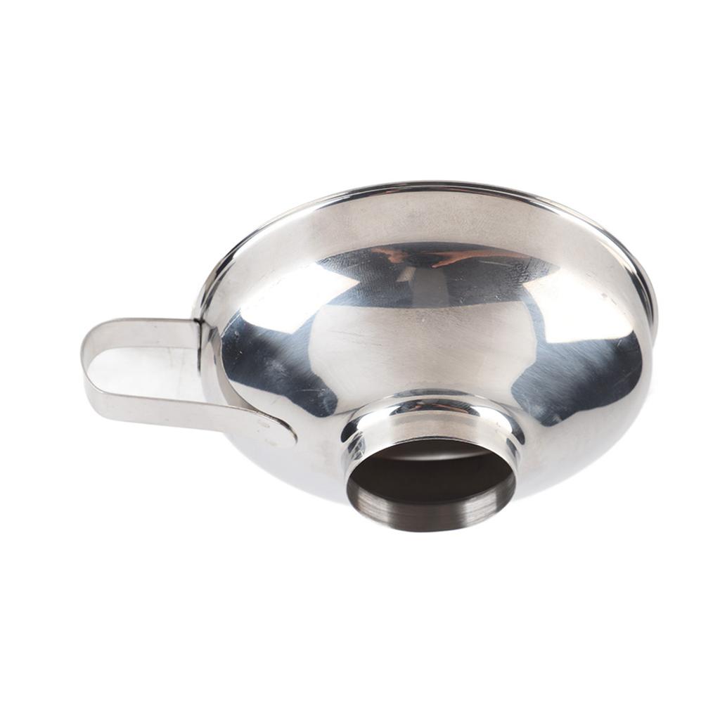 Stainless Steel Household Wide Mouth Canning Jars Funnel With Handle Kitchen Tools #Small Size
