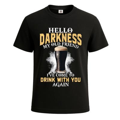Ciao Oscurità Mia Vecchia Amica Divertente Maglietta da Uomo Guinness Regalo Originale Tee Top