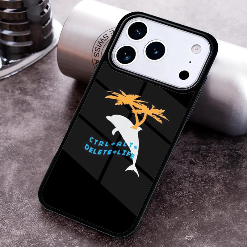 

Vaporwave Dolphin Phone Case For iPhone 17,16e,15,14,13,12,11,Mini,Pro,MAX soft Silicone Cover iPhone 16e