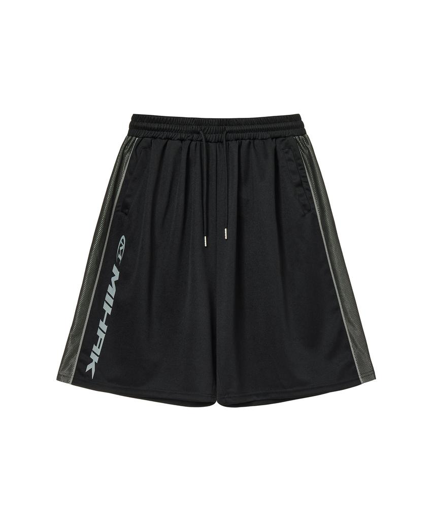 Mihag Sponsor Logo Mesh Jersey Half Pants (Black)