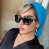Vintage-Inspired European and American Large Frame Letter Sunglasses for Women