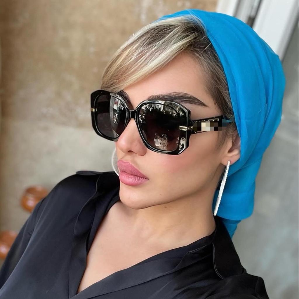 Vintage-Inspired European and American Large Frame Letter Sunglasses for Women