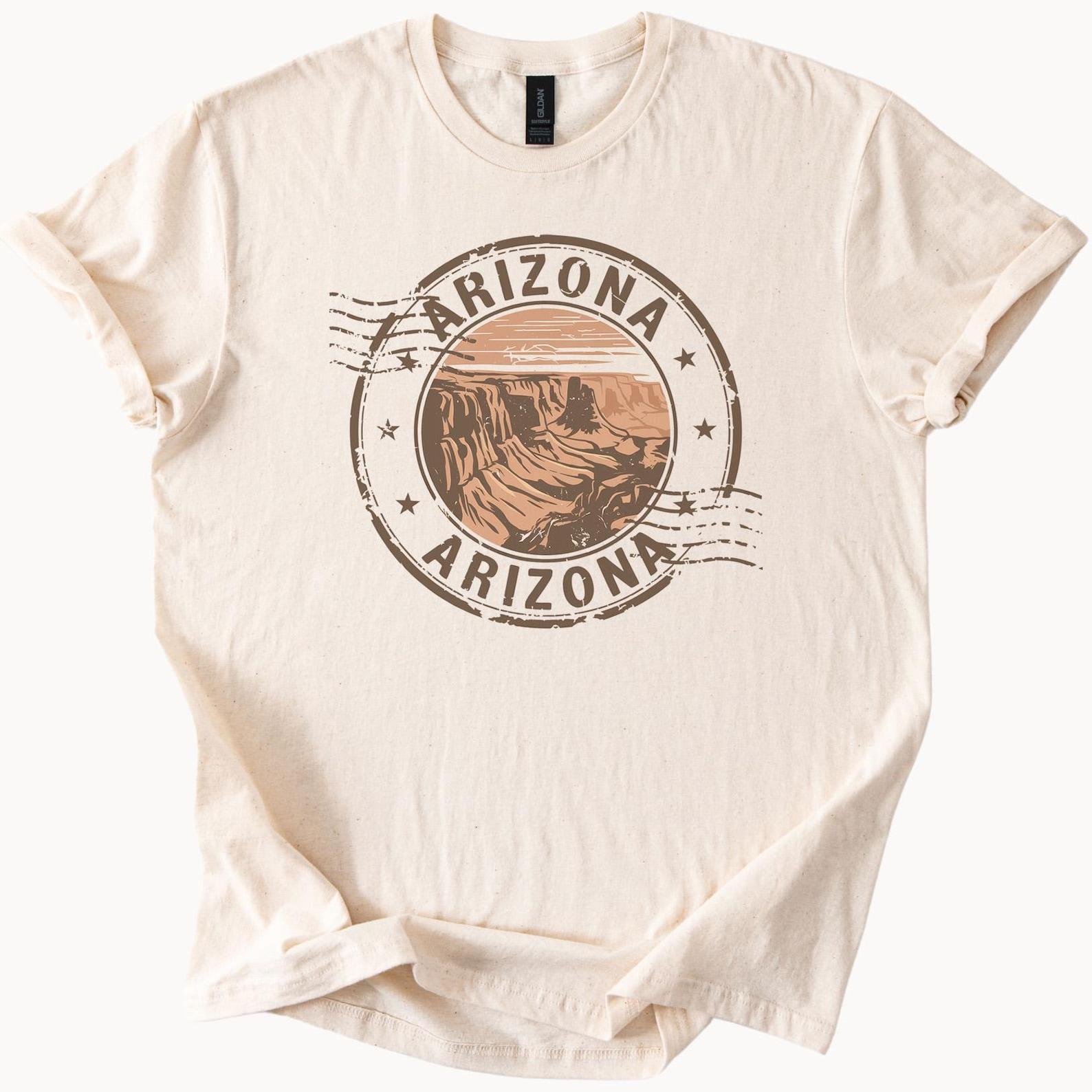 Arizona Graphic T Shirt Grand Canyon Inspired Desert Landscape Tee Arizona Nature Scene Shirt Southwest Adventure Graphic Tee 130