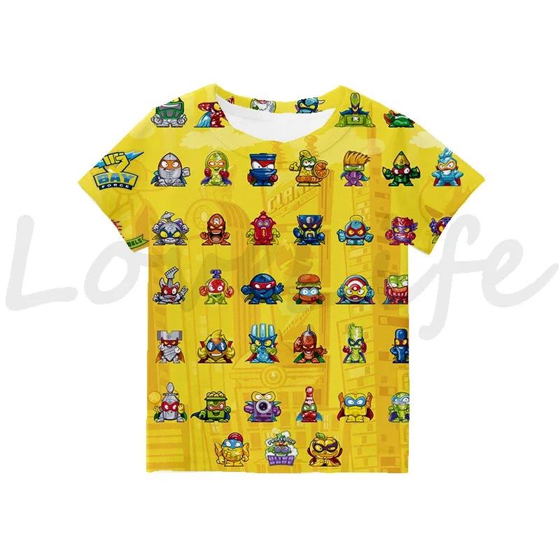 Kids SuperTings T Shirt Harajuku Boys Girls Cartoon Print T-shirts Summer Short Sleeve Children's Clothing Comfortable Tee Tops