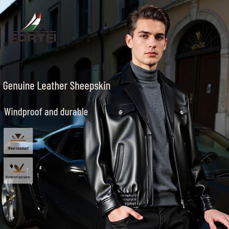 

Futing Мужская куртка премиум-класса из овчины с лацканами 3XL