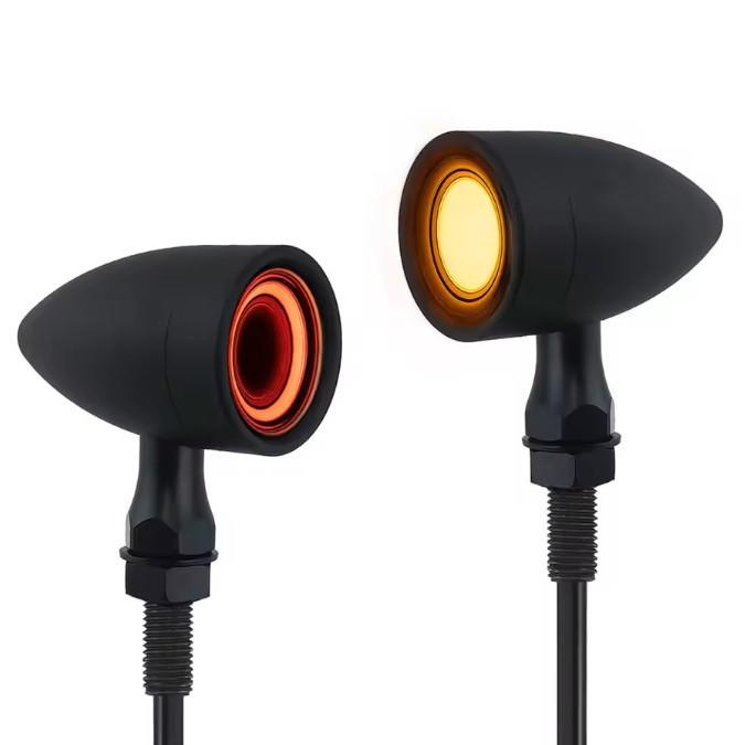 

1 шт. мотоциклетный модифицированный светодиодный указатель поворота, дневной ходовой свет, новый указатель поворота, ретро-автомобильный свет yellow red light чёрный