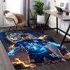 1pc Anime Lion Messi Chair Mat Office Desk Pad with Blue Flame Design, Non Slip Carpet for Home Decor, Suitable for All Seasons