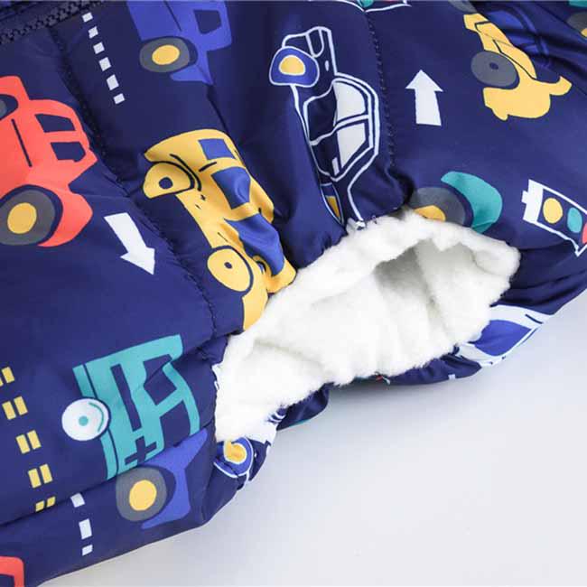 Dívčí vesty Dětská bavlněná zimní teplá vesta Dívčí vesta s kapucí Dívčí vesta s potiskem Svrchní oblečení