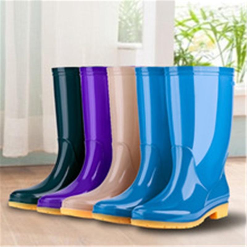 Damen Outdoor Rutschfest Und Wasserdicht Zwischensohle Regenschuhe Arbeitsgummischuhe