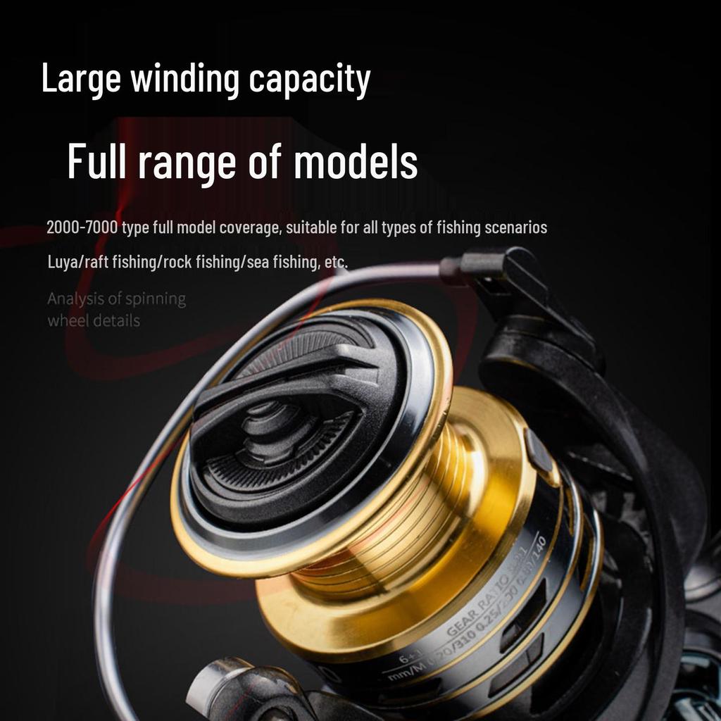 Compact All-Metal Spinning Reel: Gapless Micro Lure, Long Cast, Sea Fishing Rod Reel