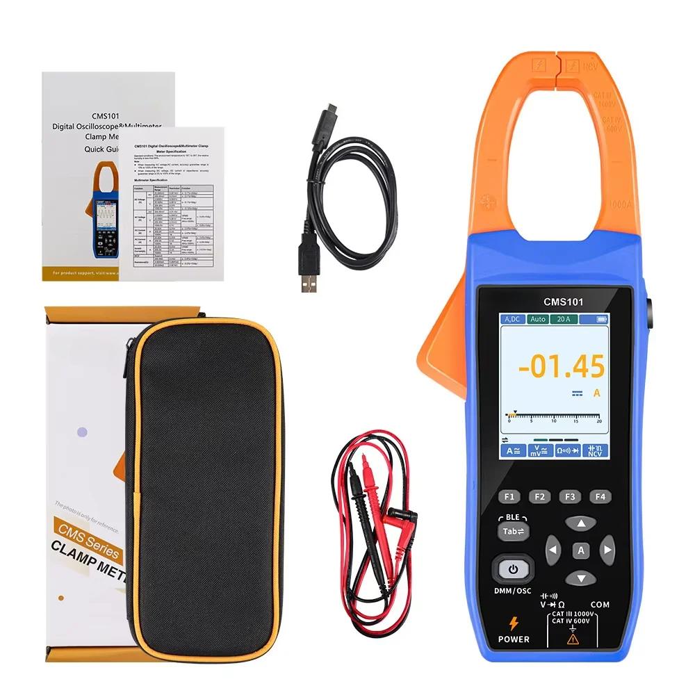 

CMS101 1000A AC/DC Струмові кліщі Амперметр Цифровий осцилограф з Bluetooth-реєстратором Багатофункціональний тестер синій