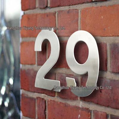 15CM 3D Stainless Steel Outdoor House Number - 6 Inch