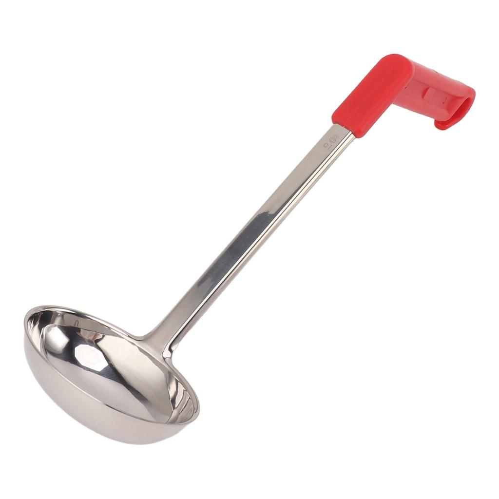 Soup Ladle Stainless Steel Anti Scald Multifunctional Curved Handle Kitchen Ladle for Home Cooking