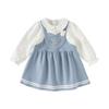 DAVE & BELLA Girls' Faux Two-Piece Floral A-Line Princess Dress