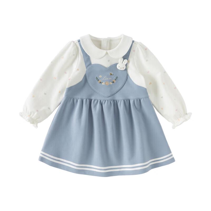 DAVE & BELLA Girls' Faux Two-Piece Floral A-Line Princess Dress