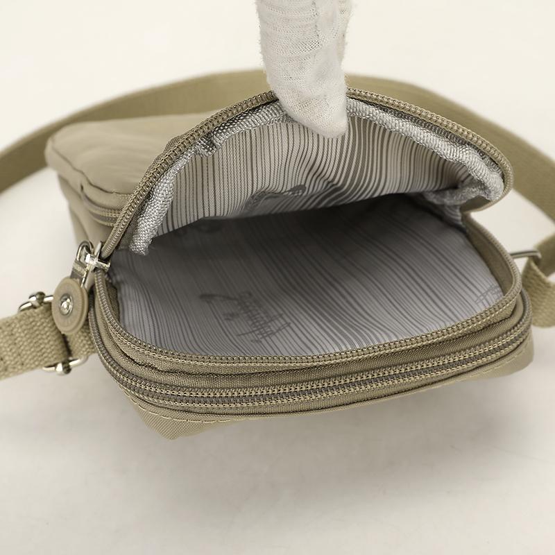 Lightweight Small Bag Large Capacity Multi-Layer Commuter Mobile Phone Bag Nylon Coin Purse