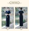 Elegant Velvet Cheongsam: 2026 Long Skirt Model for Fashion Shows & Stage Performances