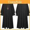 Mittelalterliches Priester-Cosplay-Kostüm aus Polyesterstoff für Halloween-Bühnenaufführungen