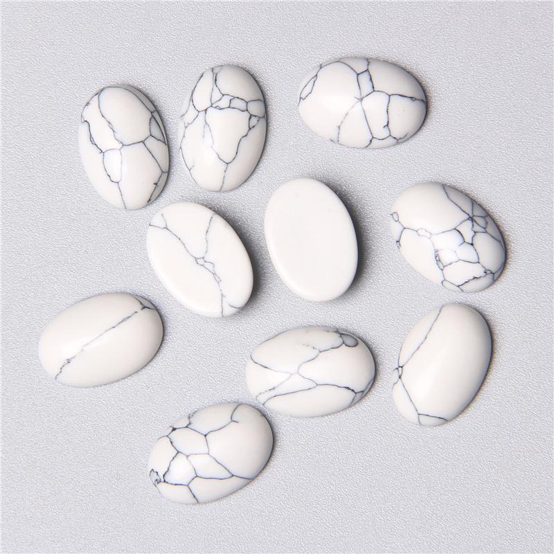5pc Natural Stone Cabochon Oval Charm Egg Shape Flatback Stone Loose Cabochon for DIY Jewerly Ring Necklace Bracelet Accessories