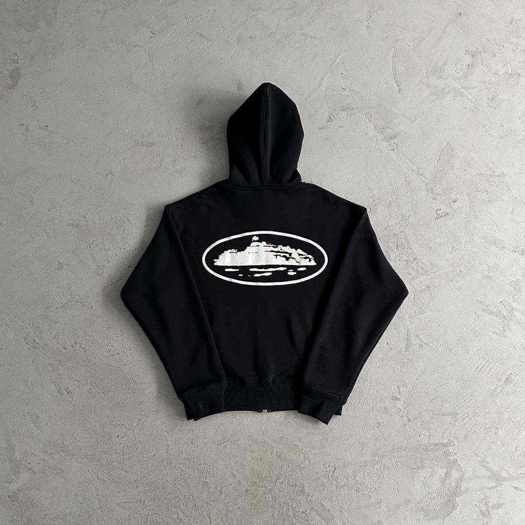 Alcatraz Tryck Fleecefodrad Unisex Zip-Up Hoodie