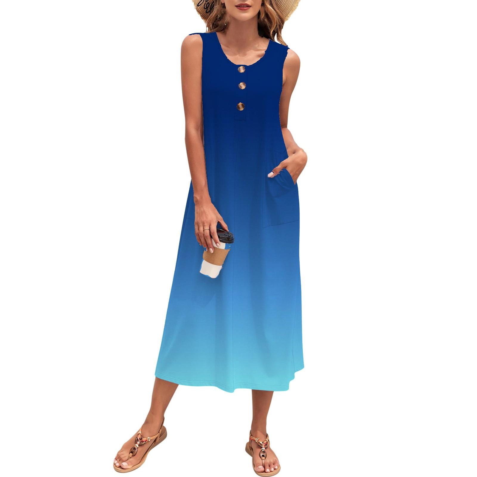 

Женский повседневный сарафан длиной до колена, модное удобное платье M чёрный