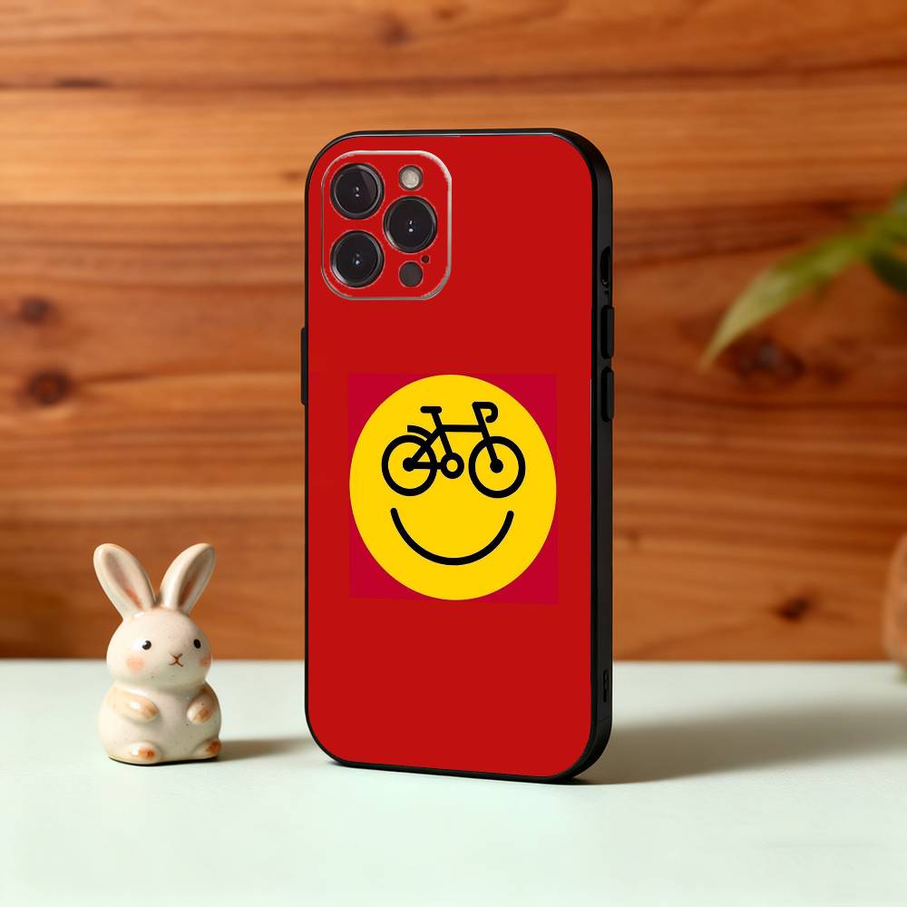 T-Tour De France Bicycle Exercise Phone Case For iPhone17,16,15,14,13,12Plus,Pro Max,XS,5G Soft Silicone Black Cover