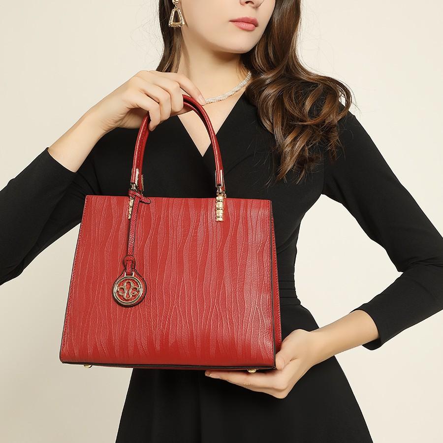2025 New Fashion Large Capacity Women's Bag Genuine Leather Versatile Bag for Middle-aged Ladies Mom Handbag Shoulder Bag