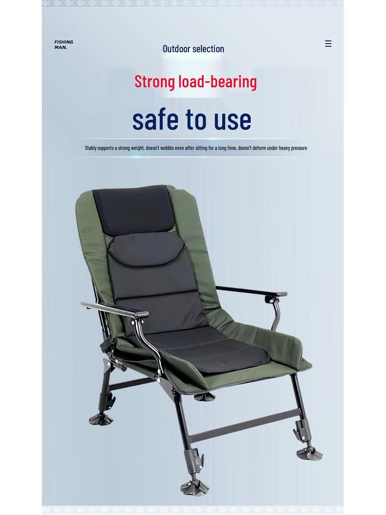 Multifunctional European-Style Folding Recliner: All-Terrain Outdoor Fishing Chair