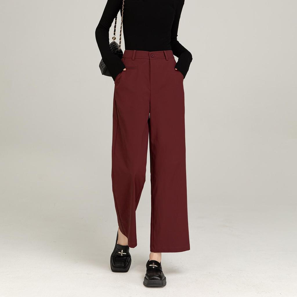 Shu Rou Te Protivráskové Kalhoty s Rovnou Nohavicí Volného Střihu Petite Vysoké a Štíhlé Vícebarevné