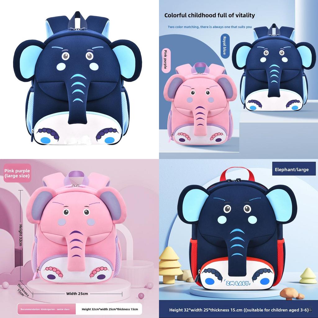 Kids Cartoon School Backpack With Dacron Material For Preschool Children
