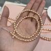 1 String AAA Grade Pink Freshwater Rice Pearl Beads 3-9mm, 36cm Strand, Premium Natural Pearl Beading Supplies, Loose Beads for DIY Handmade Jewelry