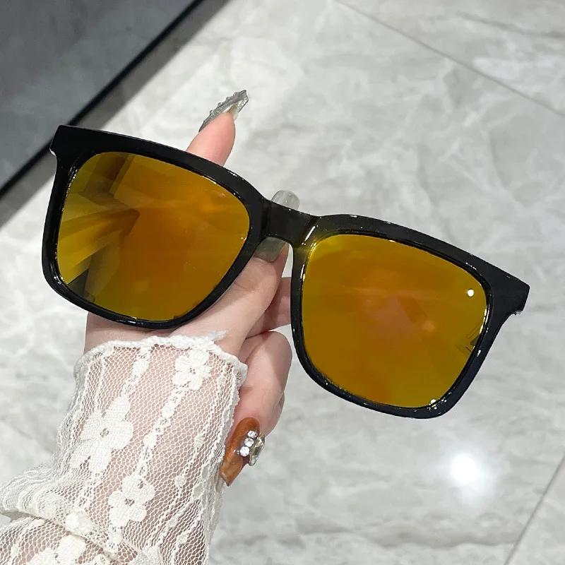 New Large Frame Square Sunglasses Men's Brand Designer Fashion Sun Glasses Driving Fishing Shades Eyewear UV400 Oculos De Sol