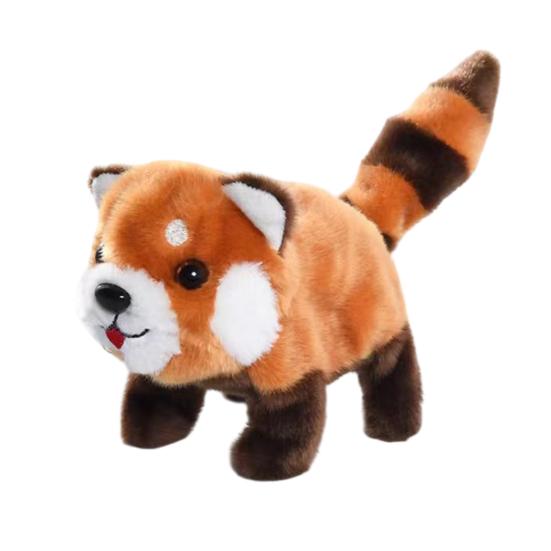 

Electric Plush Red Panda Toy Interactive Walking Tail Wagging Raccoon Doll Handmade Toddlers Educational Simulation Stuffed Animal Toy оранжевый