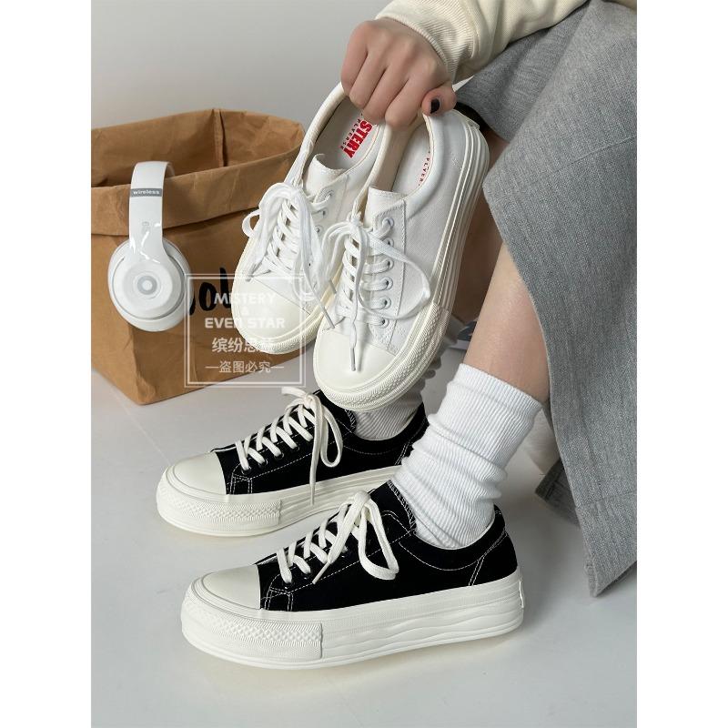 New Products Are On Sale In Spring, New Platform Canvas Shoes, Women's Dissolving Shoes, Versatile Little White Shoes 614.