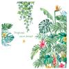 Creative Green Plant Wall Stickers Self-Adhesive 3D Wallpaper Removable Decorative Patterns for Home Background Wall Art
