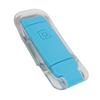 LED Bookmark Light USB Rechargeable 3 Brightness Warm White Light Portable Clip On Reading Lamp for Night Reading Blue