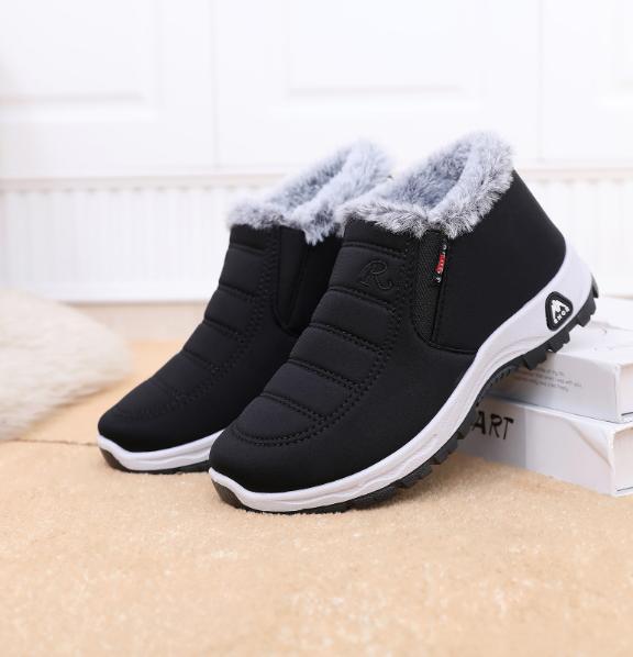 Δερμάτινες Γούνινες Μοκασίνες Γυναικεία Αθλητικά Αθλητικά Παπούτσια Ηλικιωμένη Γυναίκα Μαλακά Ζεστά Άνετα