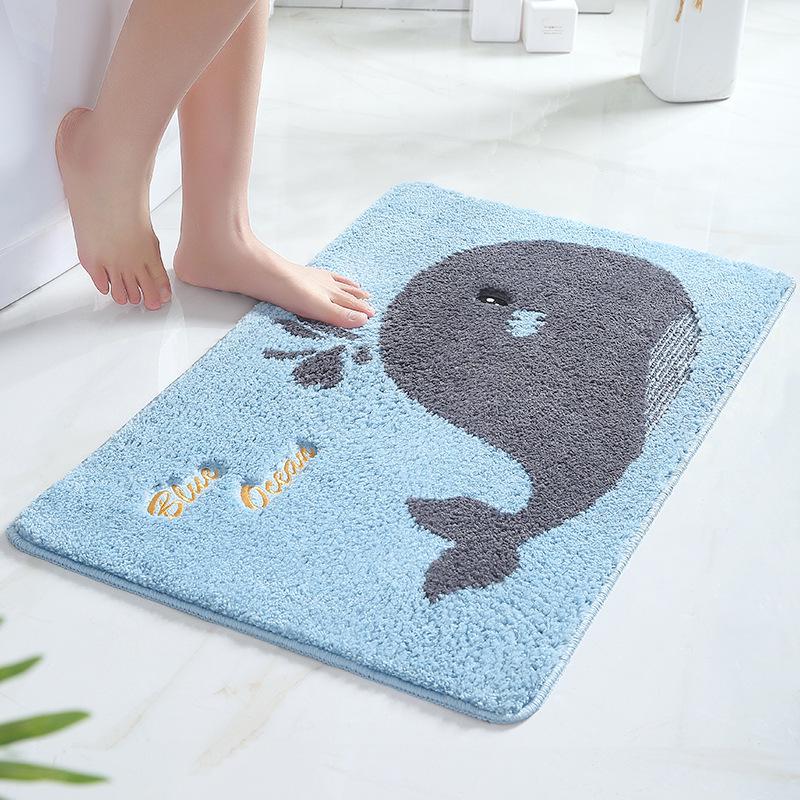 Children's Cartoon Rug: Non-slip, Water-Absorbent Mat for Bedroom, Entrance, Kitchen, Bathroom, and Toilet