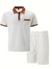 Men's Summer 2026 Lapel Waffle Knit Quick-Dry Short Sleeve Shorts Set