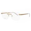 Rimless Square Gold SmaRtbuy Collection Kendra Rt 0038 C16 Fashion Unisex Eyeglasses