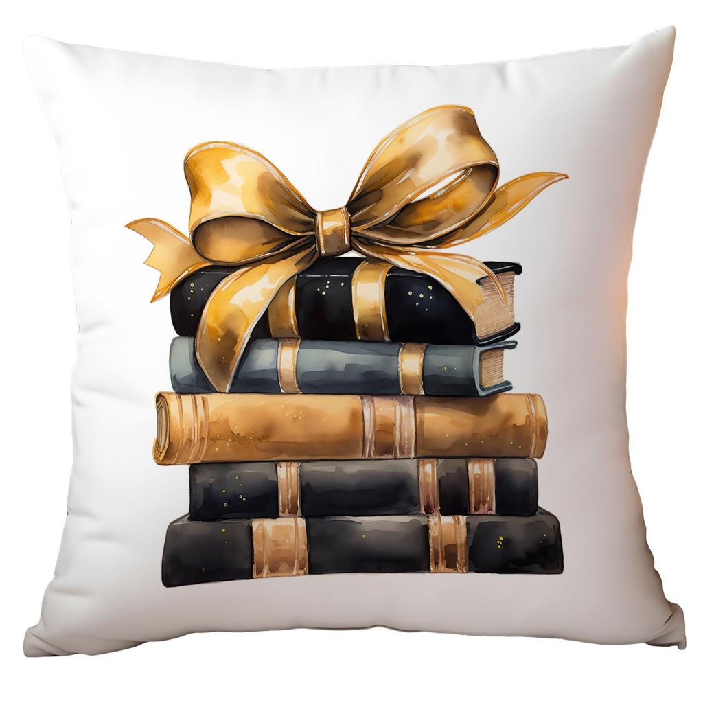 New Christmas Pillowcase High-end Light Luxury Black Gold Color Printing Home Cushion Pillowcase