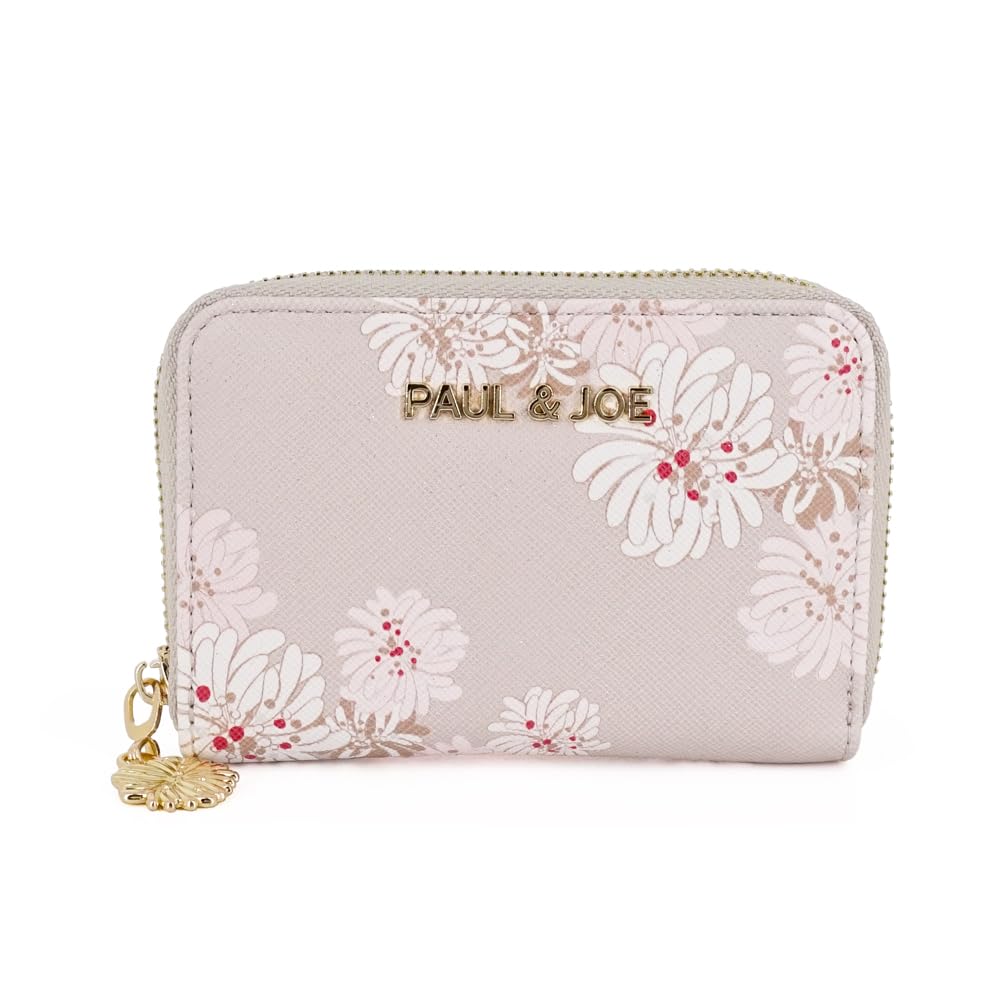 

ACCESSOIRES Coin Case with Key Ring Chrysanthemum Glitter Print Beige FREE [Paul & Joe] PJA-W977 PJA-W977 бежевий