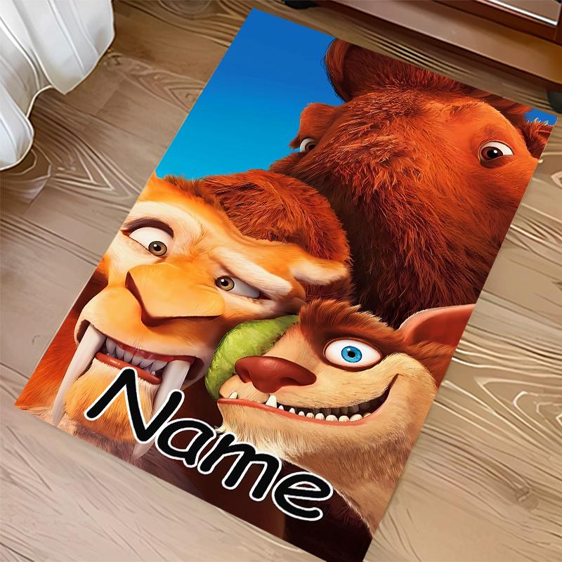 Custom personalization Ice Age Dawn of the Dinosaurs Print Area Rug - Soft, Washable Non-Slip Indoor Mat,Living Room,Home&Office Decorative Rug