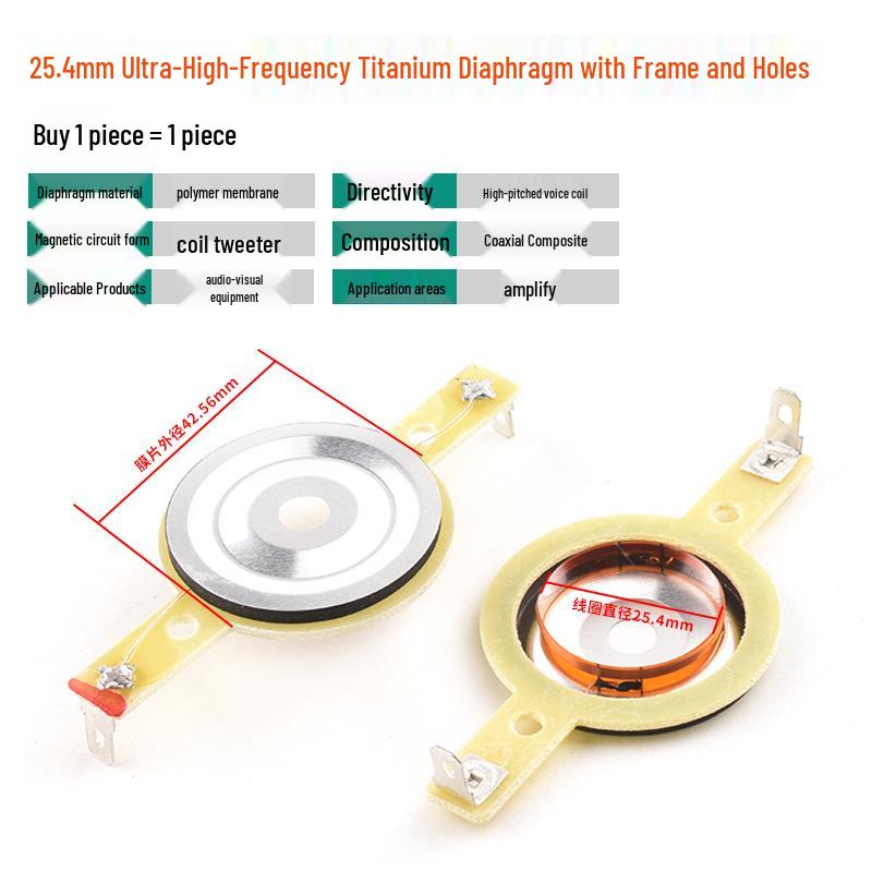 25-51 Core Tweeter Voice Coil Diaphragm with Round Flat Wire for Speaker Repair