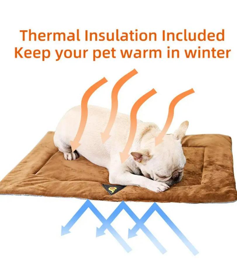 Self Heating Pet Bed Comfortable Flannel Dog Mat Elderly Pets Cat Warmer Winter Thermal Supplies Waterproof Warming Pad #W0