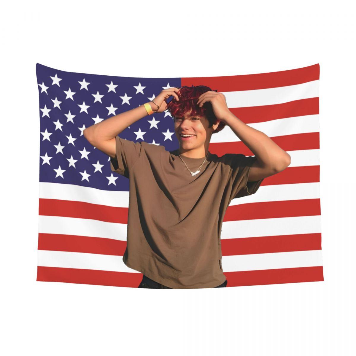 

Unique Aesthetic Poster Tapestry Malachi Barton Actor Wall Tapestry Pink flag Wall Hanging Bedroom dorm Backdrop Cloth Banner 74x94cm(29x37in)