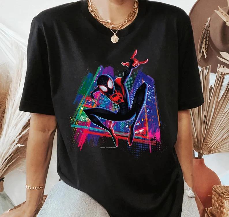 SpiderUnisex Miles Morales Graffiti Cute T Shirt Unisex 3 S