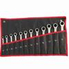 Adjustable Gear Ratchet Wrench Set with Canvas Hanging Bag